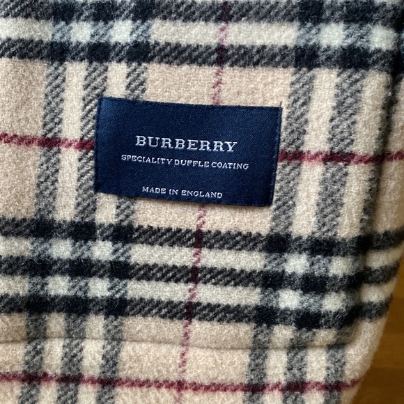 Vintage Burberry London Wool Duffle Coat with Hood Novacheck Lining - Picture 4 of 16
